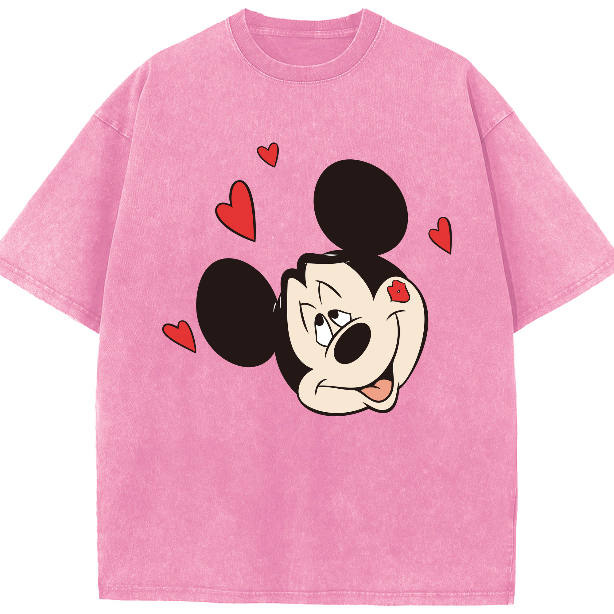 （画像用） ミッキーマウス Mickey Mouse 綿100% ヴィンテージ風 半袖Tシャツ（フロントプリント）